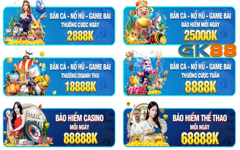 Các chương trình khuyến mãi game bài thưởng khủng