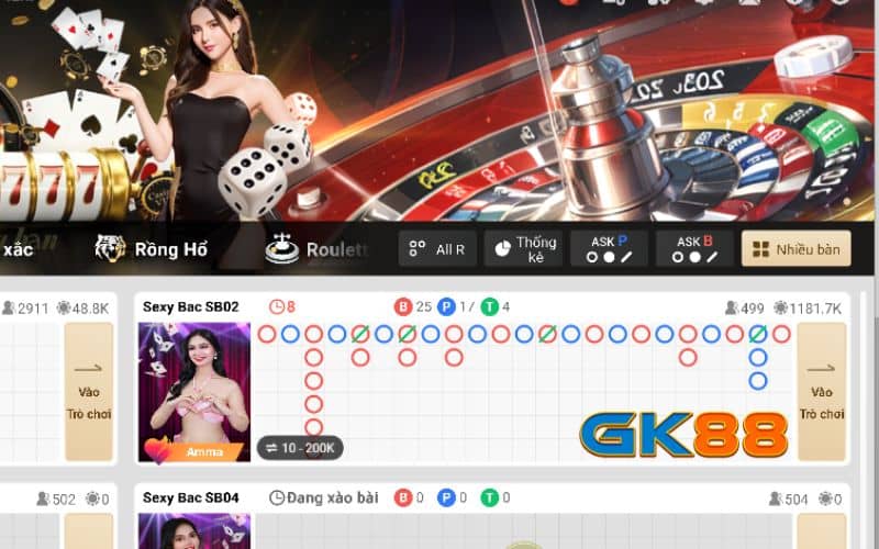 Chơi casino với các dealer người thật chia bài