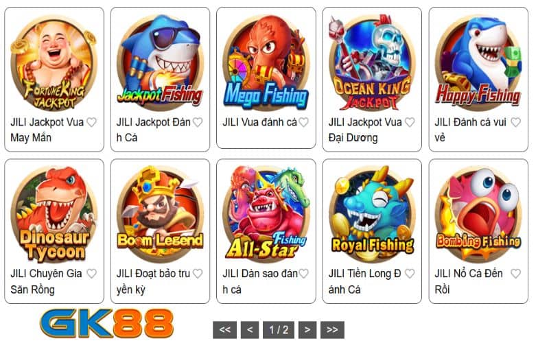 Có hàng trăm tựa game bắn cá