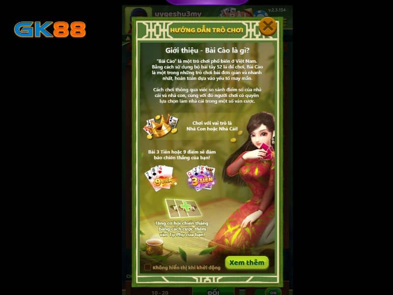 Luật chơi bài cào 3D tại game bài GK88